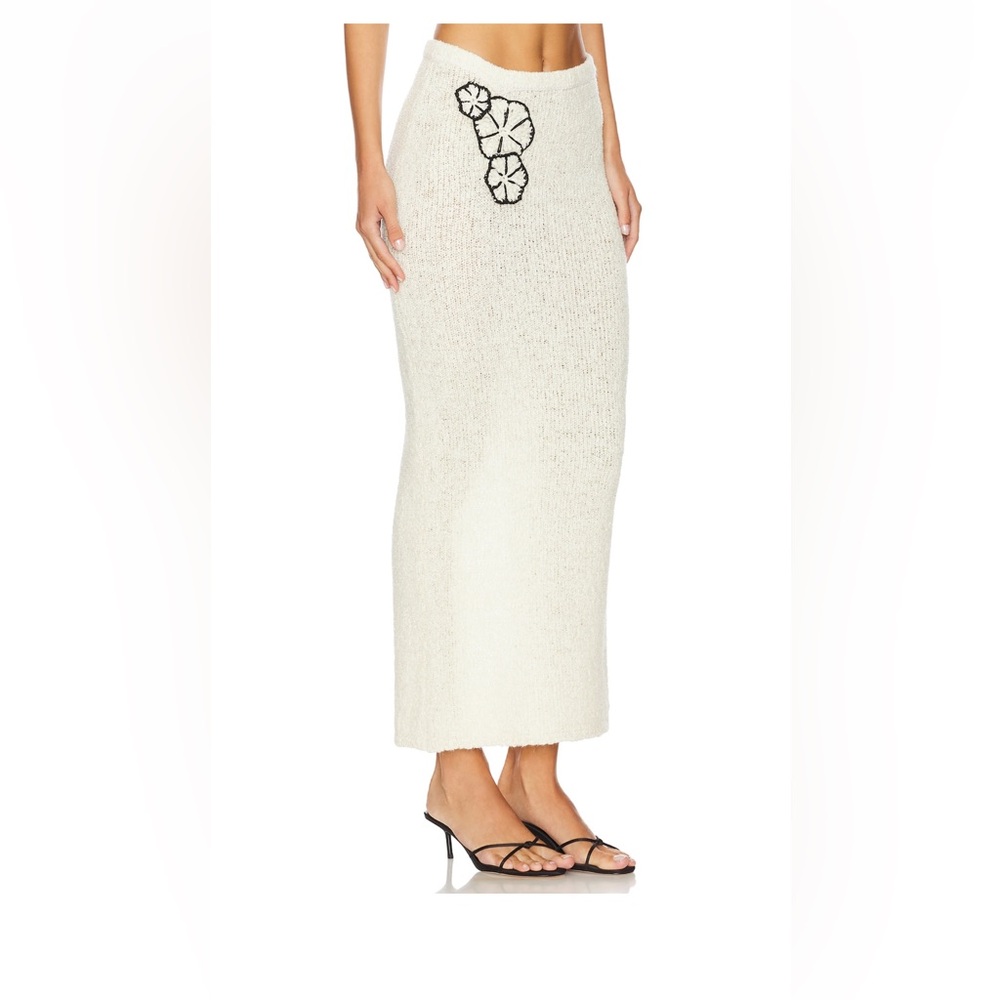 ASTA RESORT Camilla Skirt in Merino Alpaca in Ivory